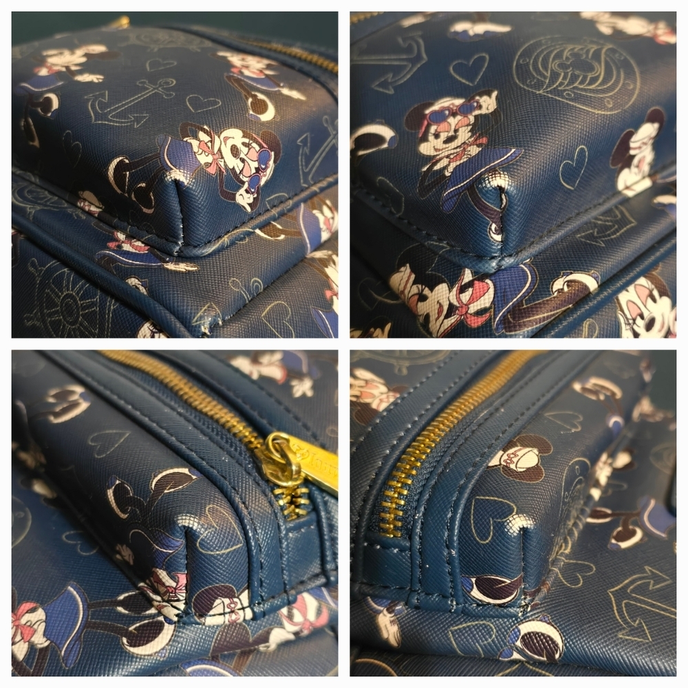 Loungefly ❤️ Logo Disney Cruise Line Sailor Minnie Mouse Backpack and Wallet - Picture 10 of 12